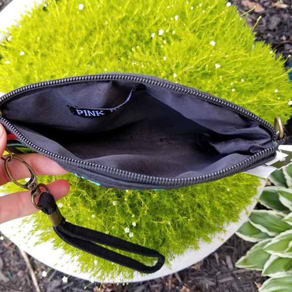 💜 Bright Floral Zippered Pocket Clutch💚 - Picture 5 of 7